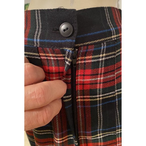 Vtg Pleated Skirt sz 12 Bedford Fair High Waist Herringbone A-Line USA Made - Picture 3 of 7